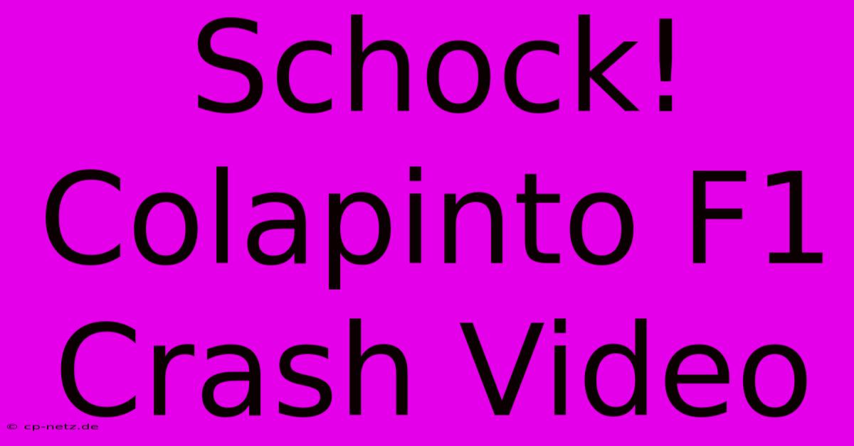 Schock! Colapinto F1 Crash Video