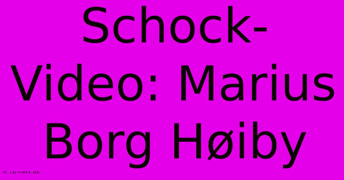 Schock-Video: Marius Borg Høiby