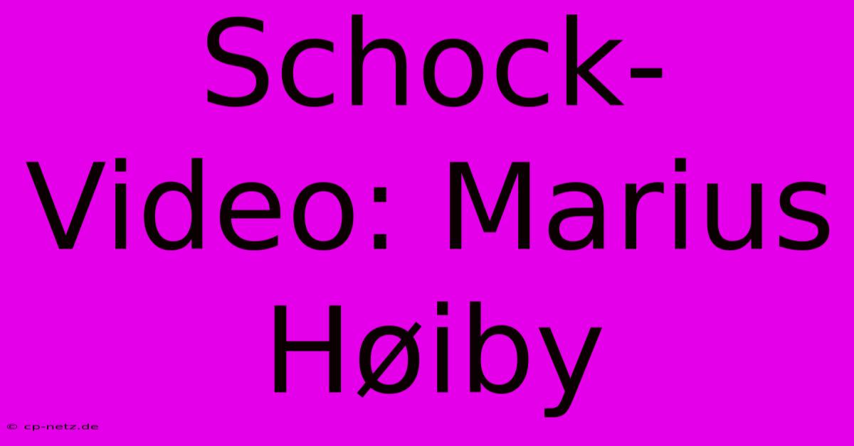 Schock-Video: Marius Høiby