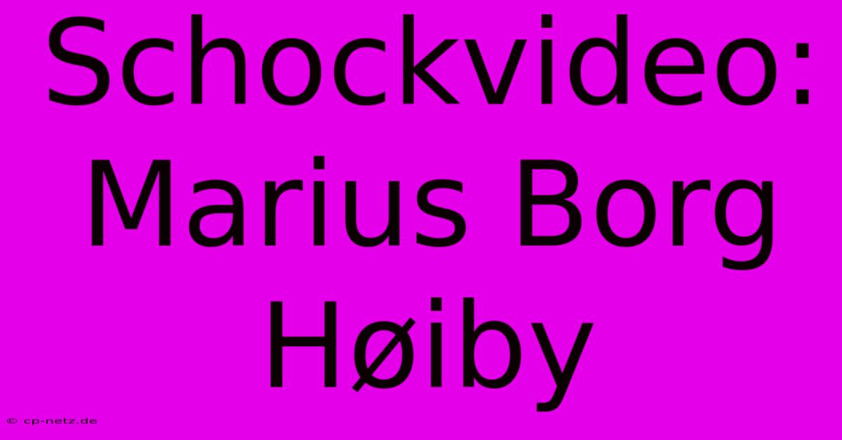 Schockvideo: Marius Borg Høiby