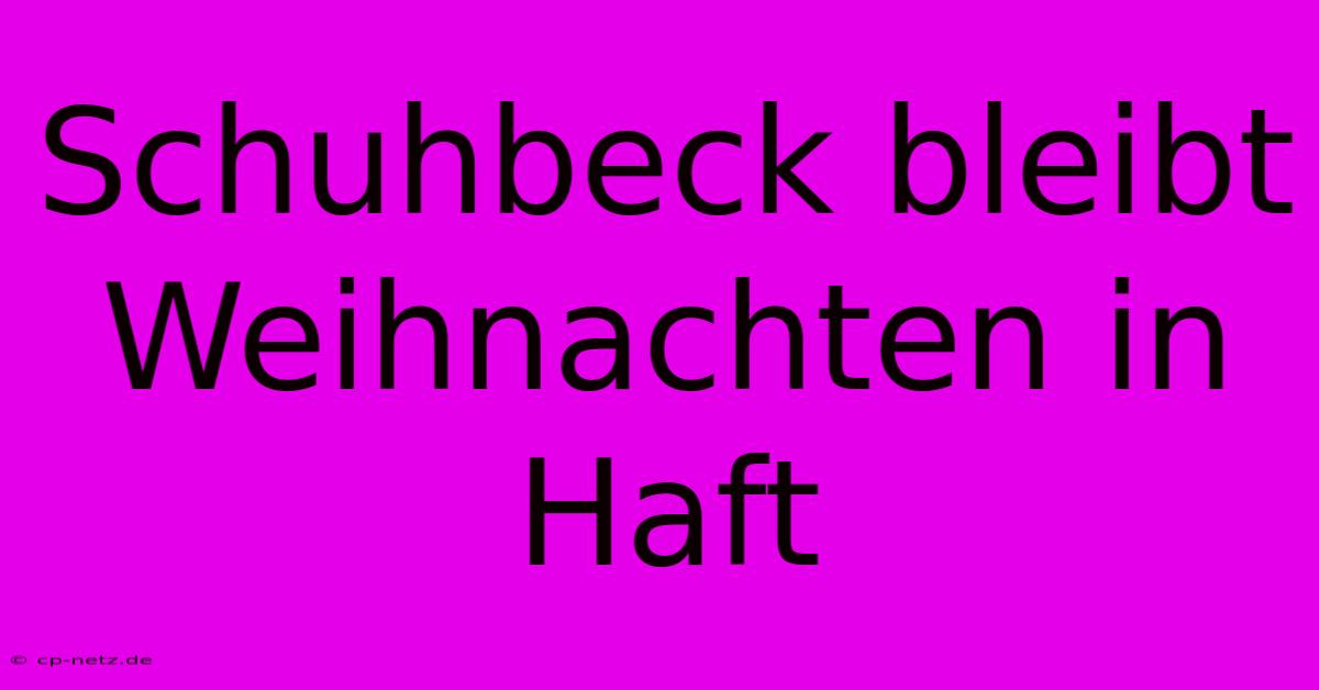 Schuhbeck Bleibt Weihnachten In Haft