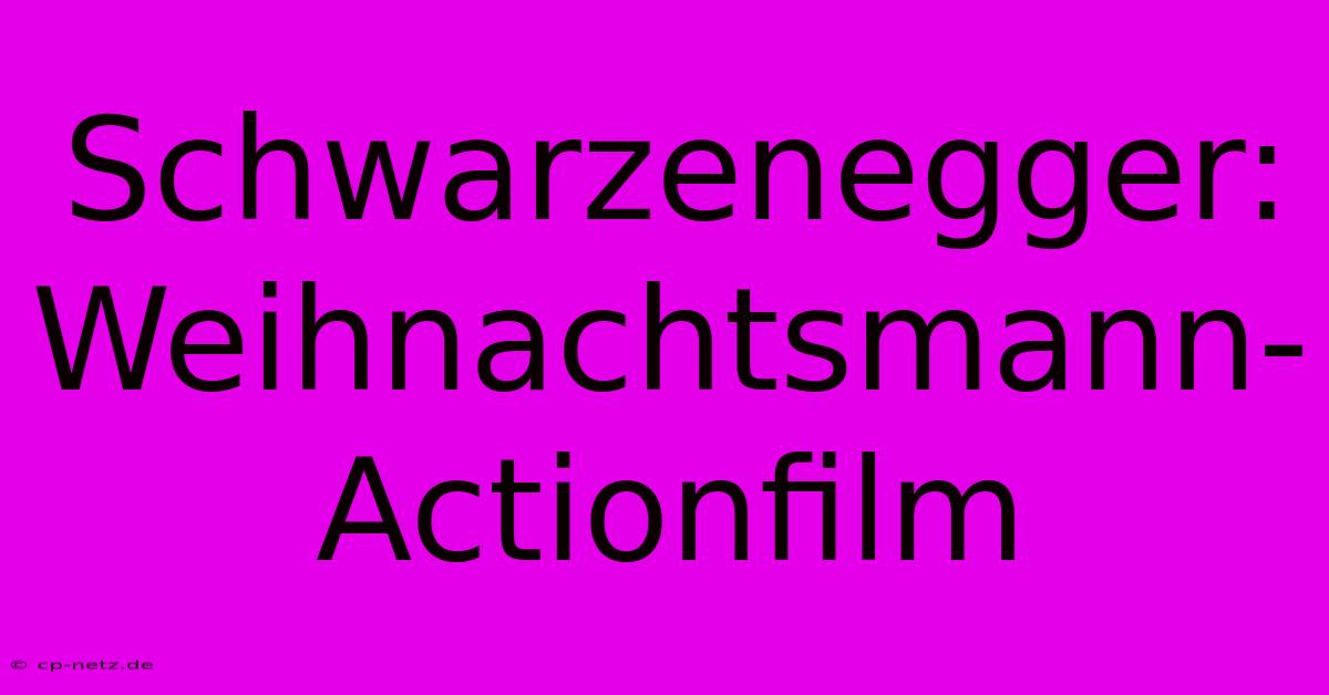 Schwarzenegger: Weihnachtsmann-Actionfilm