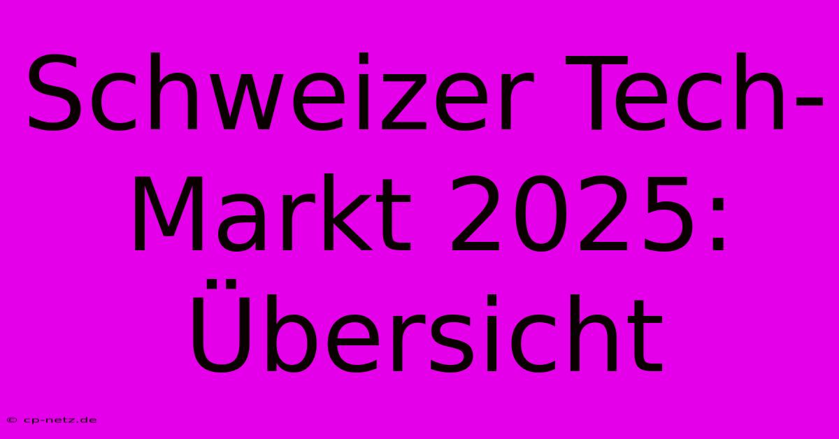 Schweizer Tech-Markt 2025: Übersicht