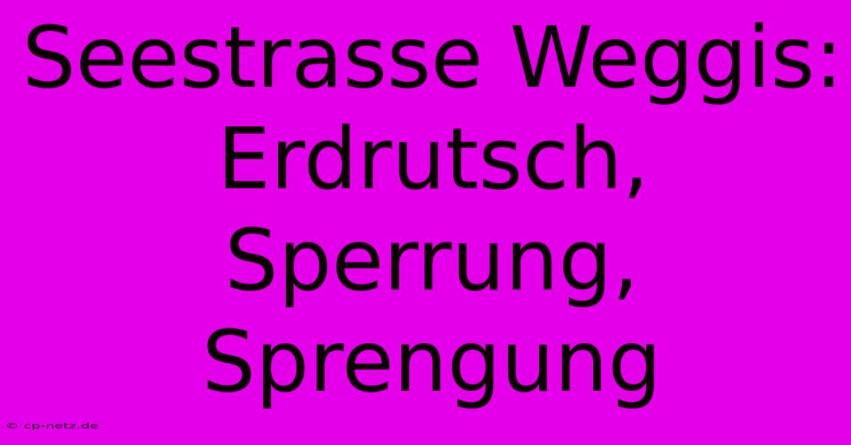 Seestrasse Weggis: Erdrutsch, Sperrung, Sprengung