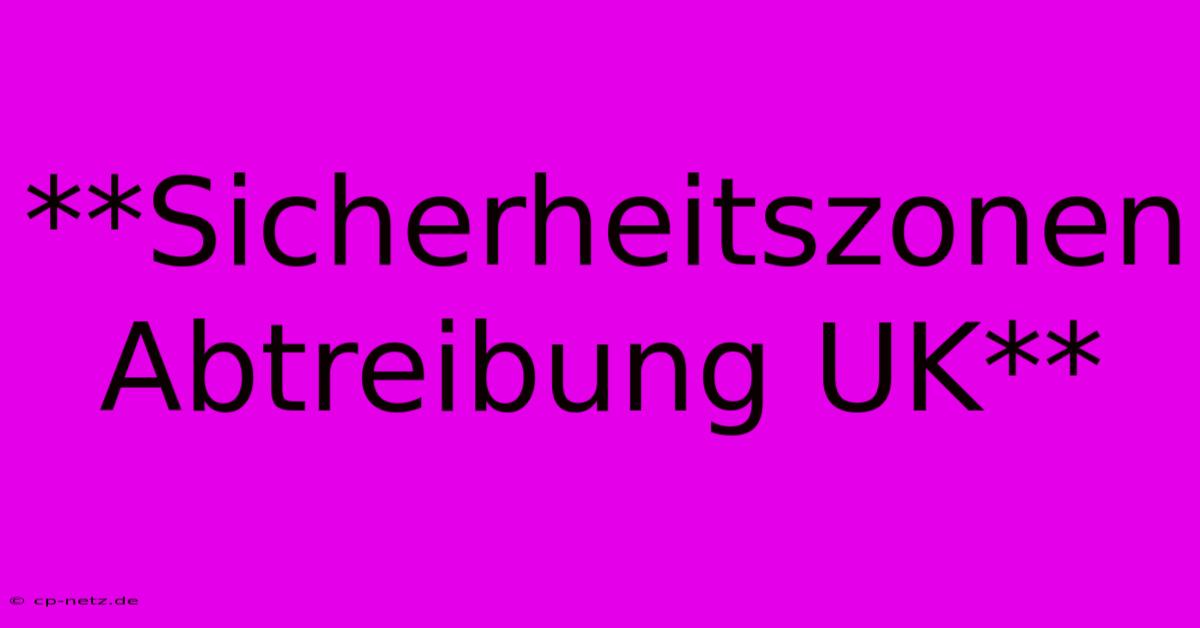 **Sicherheitszonen Abtreibung UK**