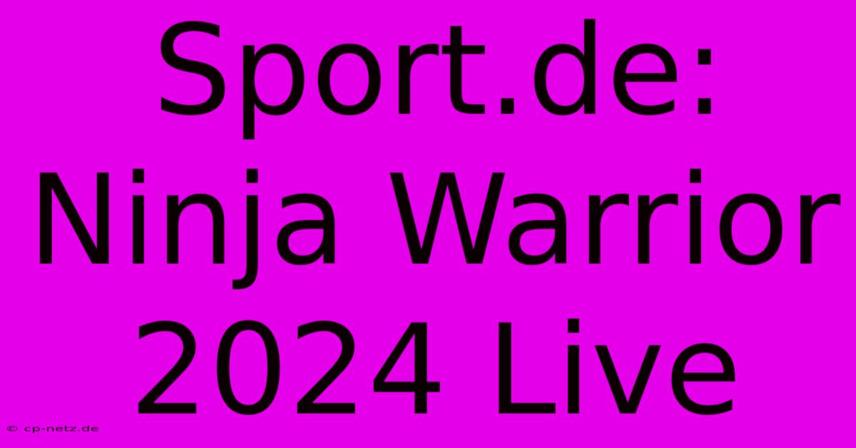 Sport.de: Ninja Warrior 2024 Live