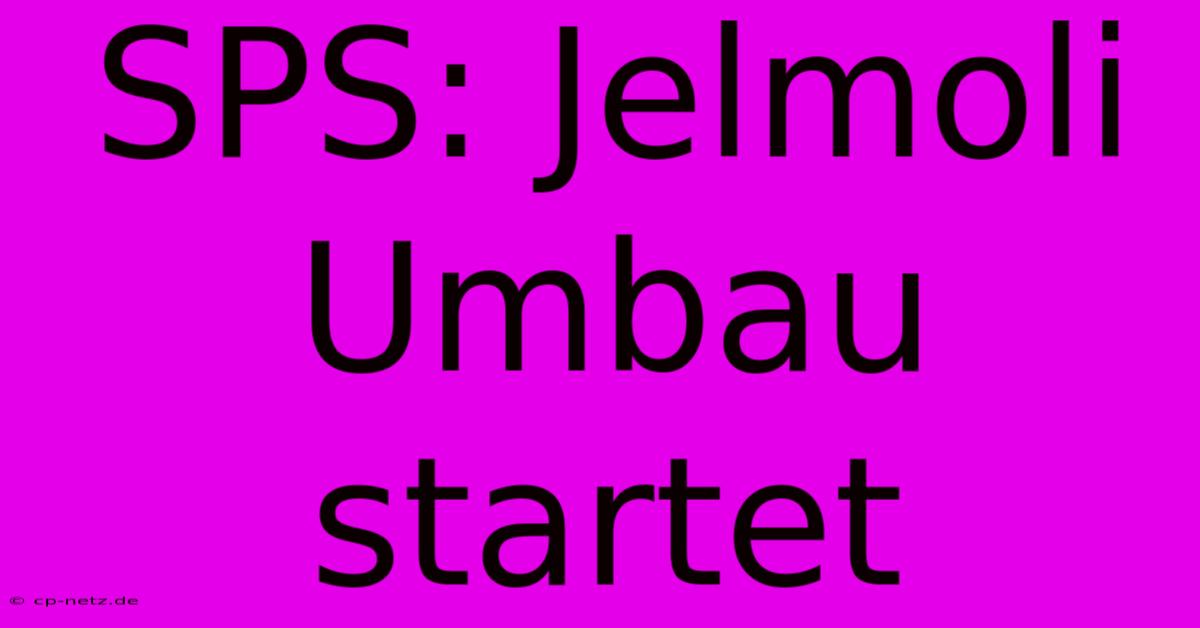 SPS: Jelmoli Umbau Startet