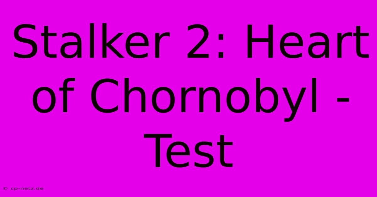 Stalker 2: Heart Of Chornobyl - Test