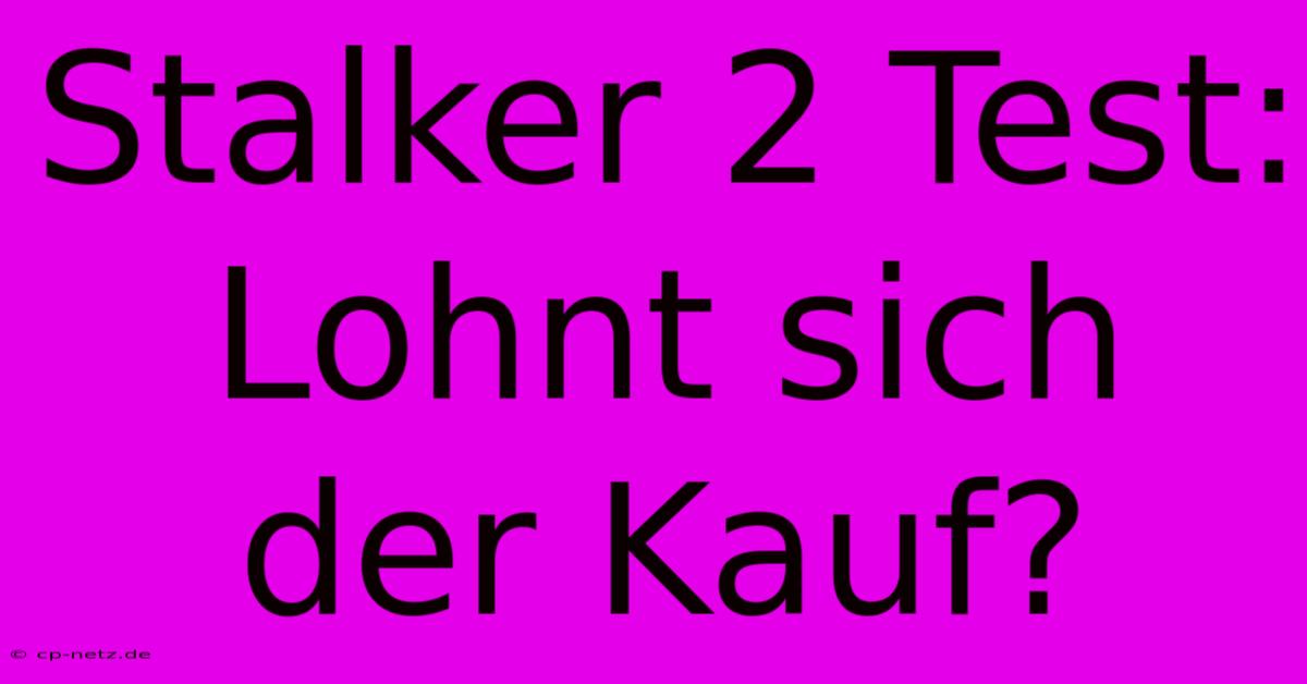 Stalker 2 Test: Lohnt Sich Der Kauf?