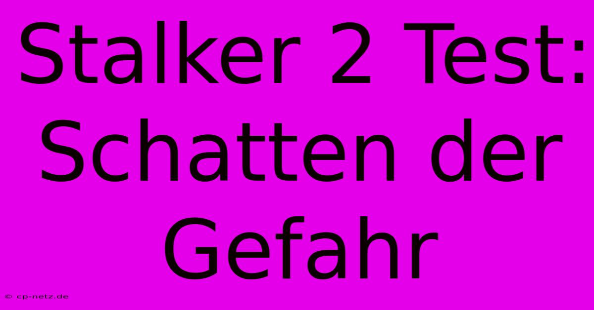 Stalker 2 Test: Schatten Der Gefahr