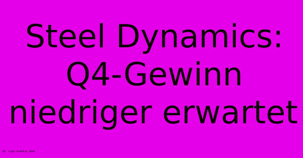 Steel Dynamics: Q4-Gewinn Niedriger Erwartet