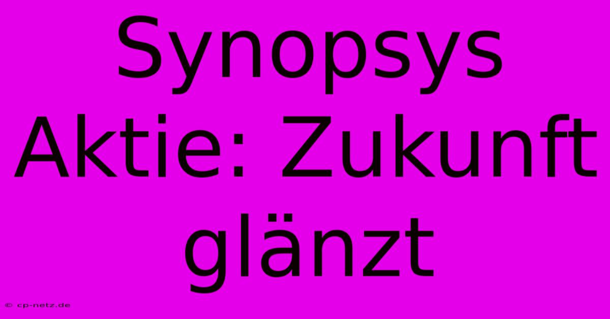 Synopsys Aktie: Zukunft Glänzt