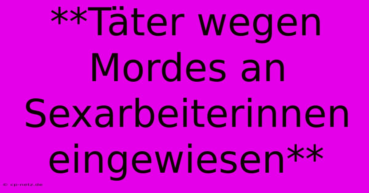 **Täter Wegen Mordes An Sexarbeiterinnen Eingewiesen**