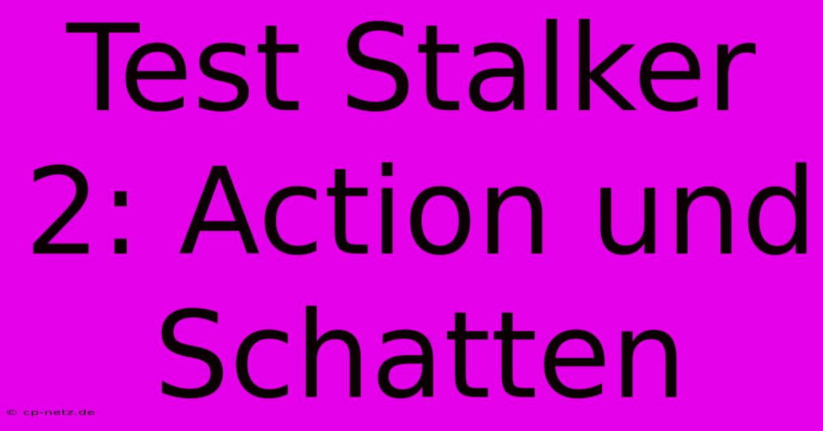 Test Stalker 2: Action Und Schatten