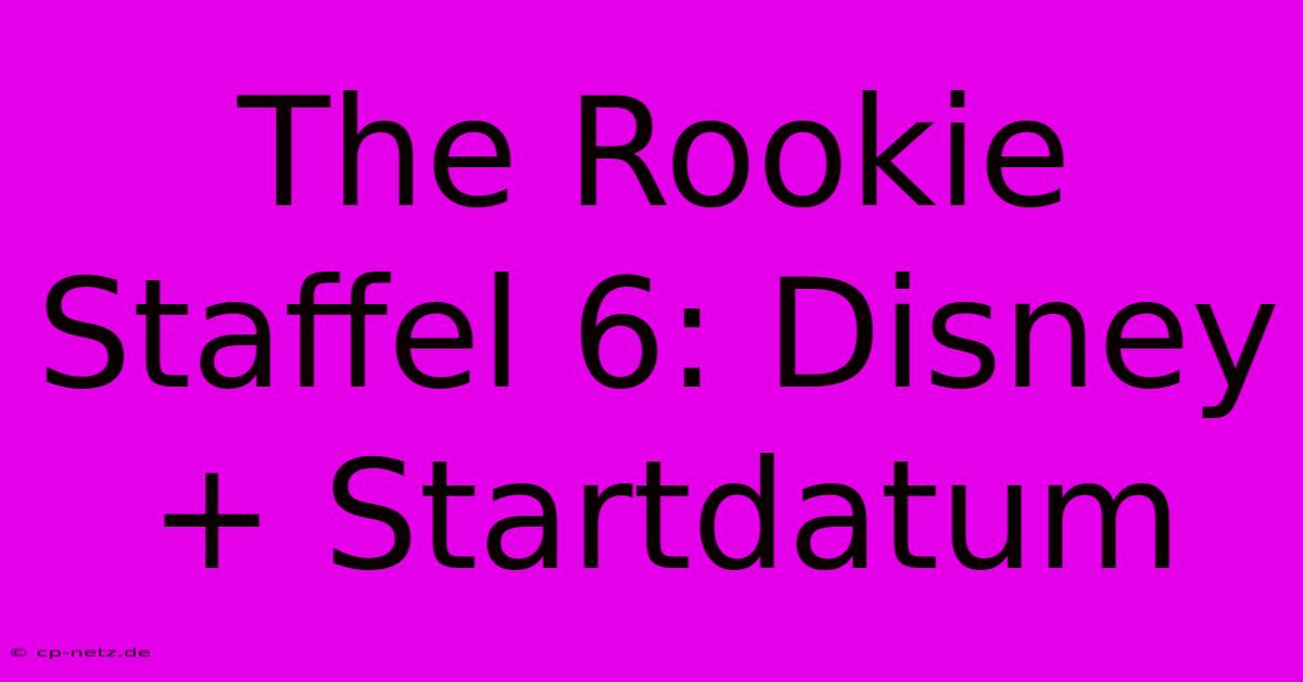 The Rookie Staffel 6: Disney+ Startdatum