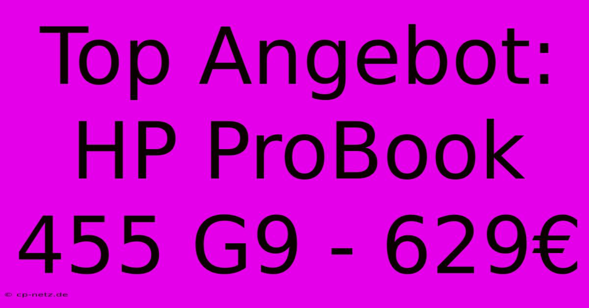 Top Angebot: HP ProBook 455 G9 - 629€