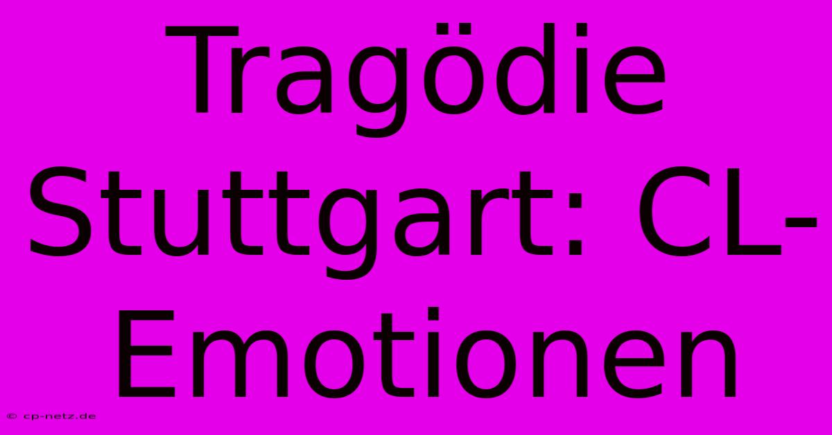 Tragödie Stuttgart: CL-Emotionen