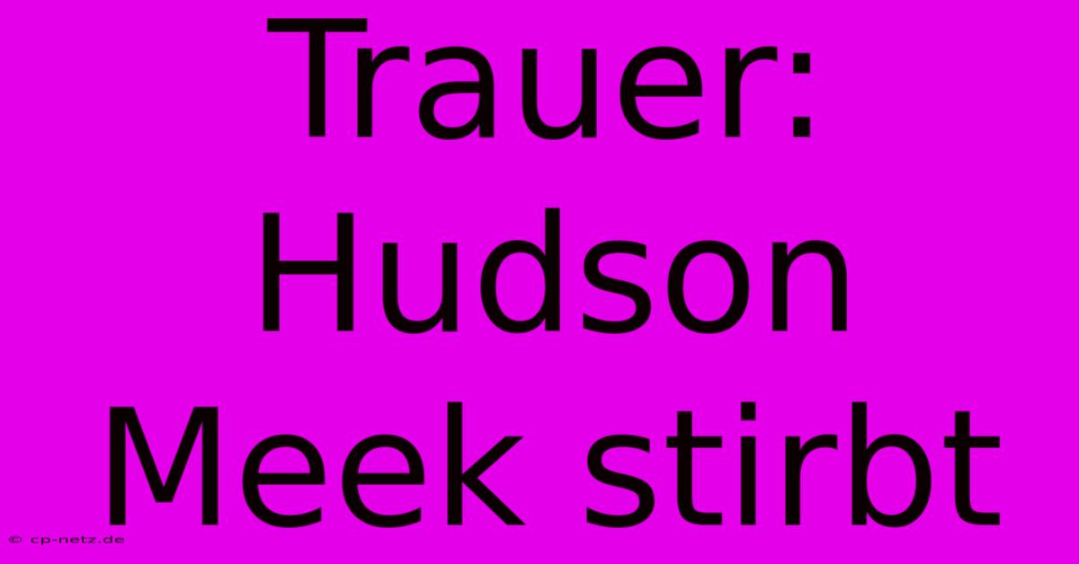 Trauer: Hudson Meek Stirbt