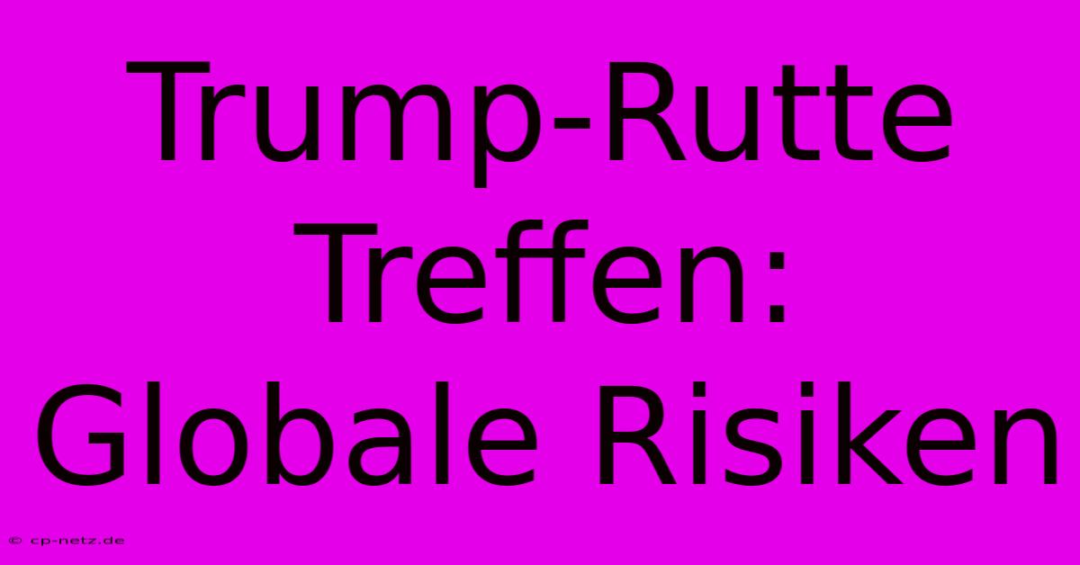 Trump-Rutte Treffen: Globale Risiken