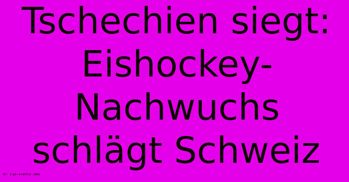 Tschechien Siegt: Eishockey-Nachwuchs Schlägt Schweiz