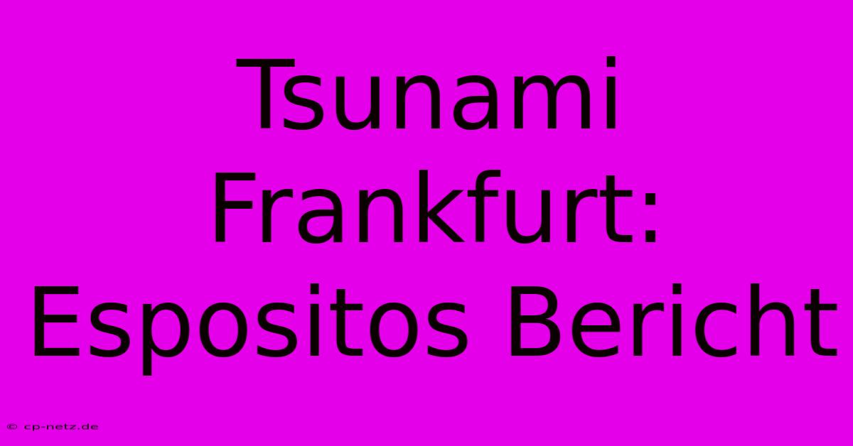 Tsunami Frankfurt: Espositos Bericht