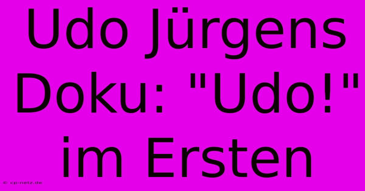 Udo Jürgens Doku: 