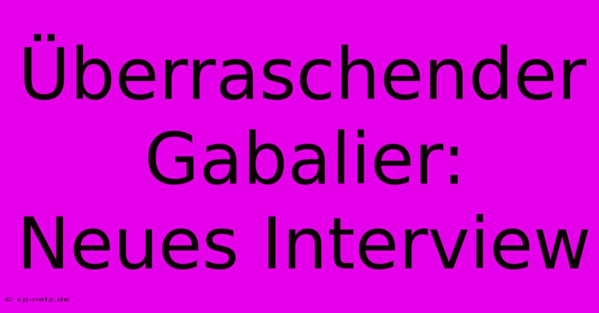 Überraschender Gabalier:  Neues Interview