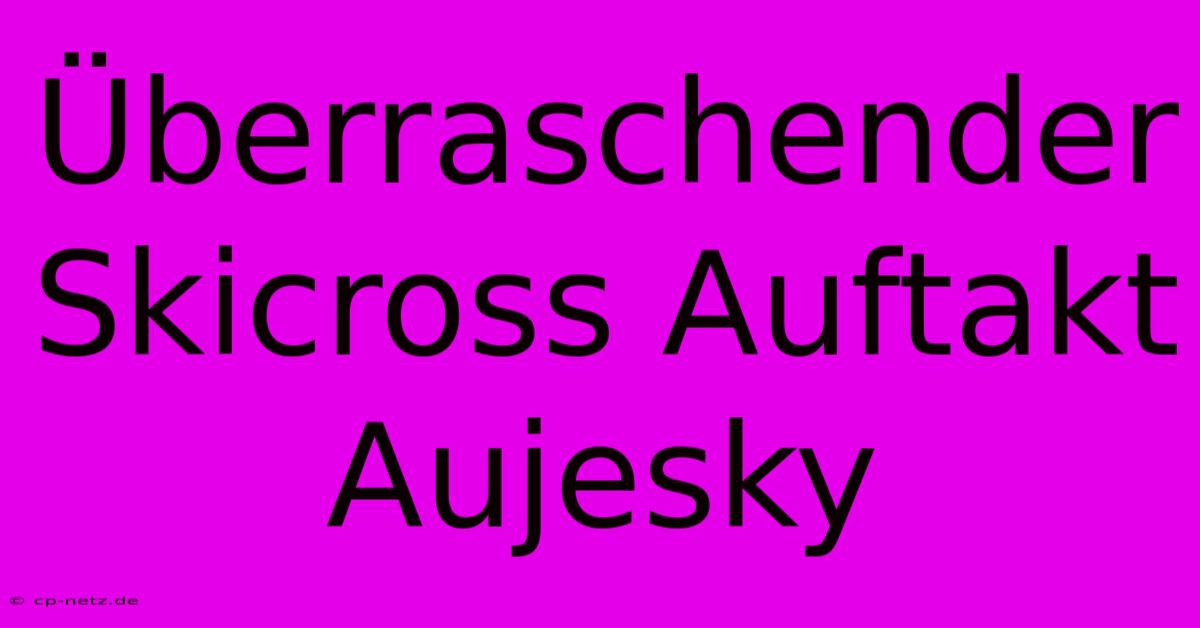 Überraschender Skicross Auftakt Aujesky