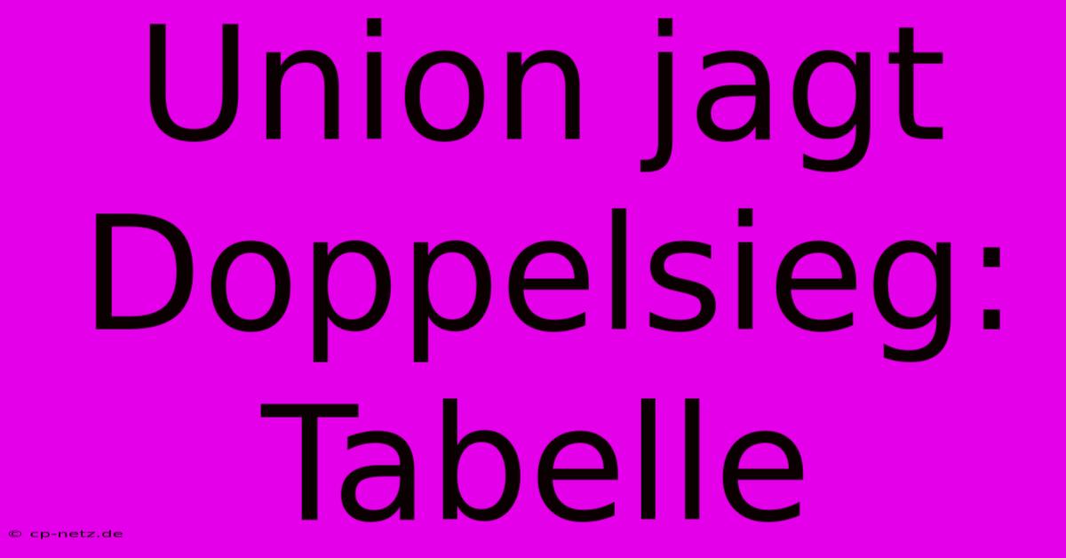 Union Jagt Doppelsieg: Tabelle