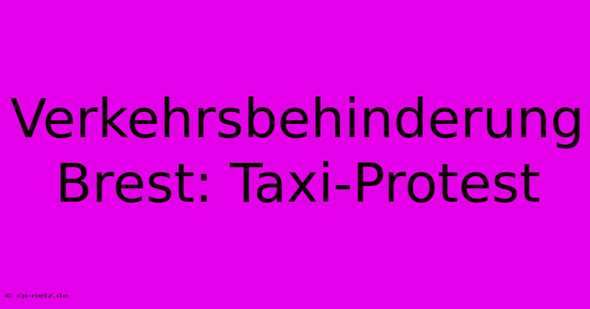 Verkehrsbehinderung Brest: Taxi-Protest