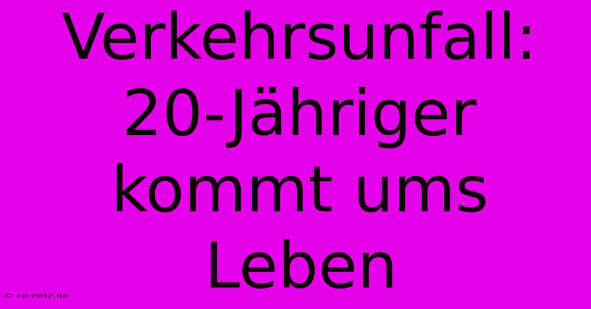 Verkehrsunfall: 20-Jähriger Kommt Ums Leben