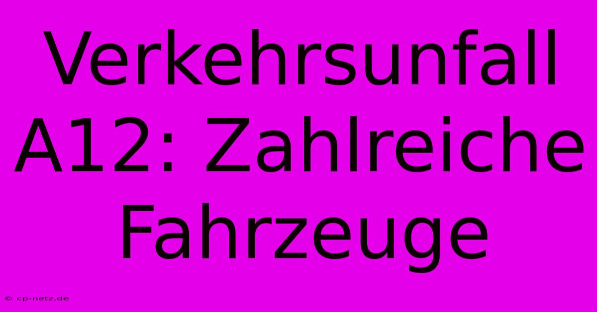 Verkehrsunfall A12: Zahlreiche Fahrzeuge