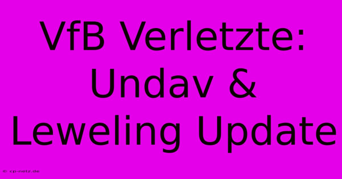 VfB Verletzte: Undav & Leweling Update