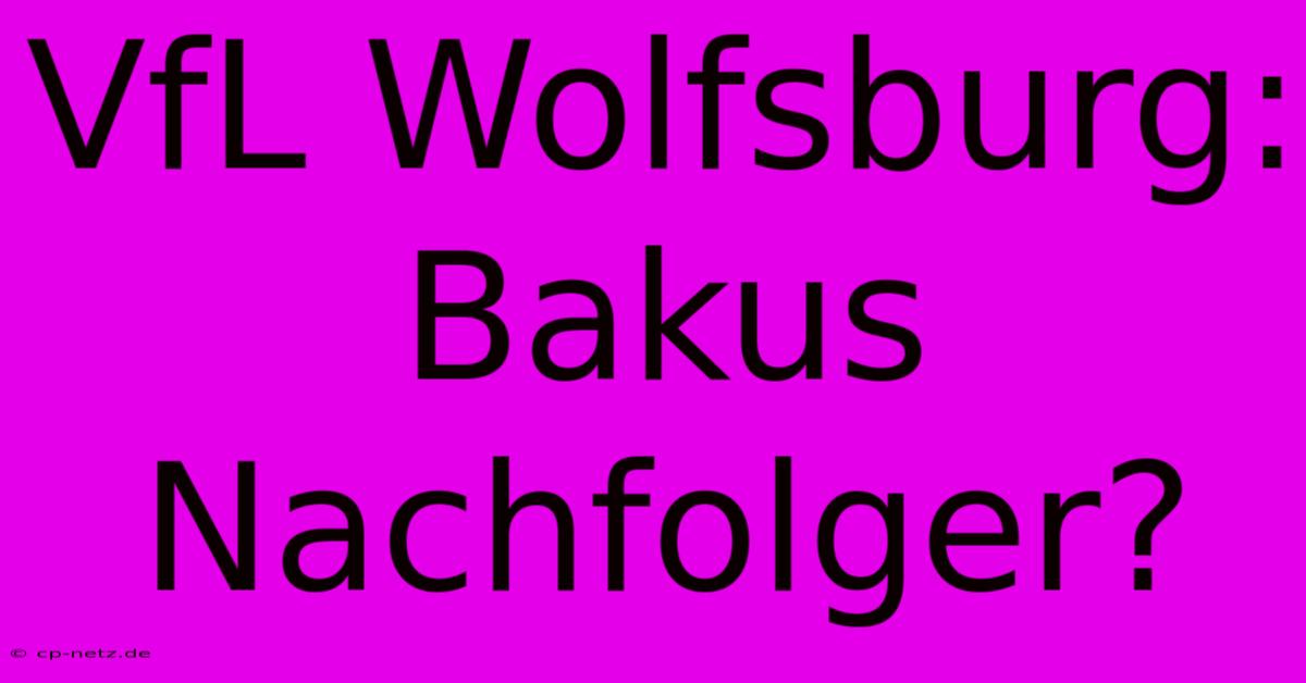 VfL Wolfsburg: Bakus Nachfolger?