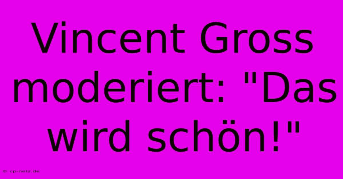 Vincent Gross Moderiert: 