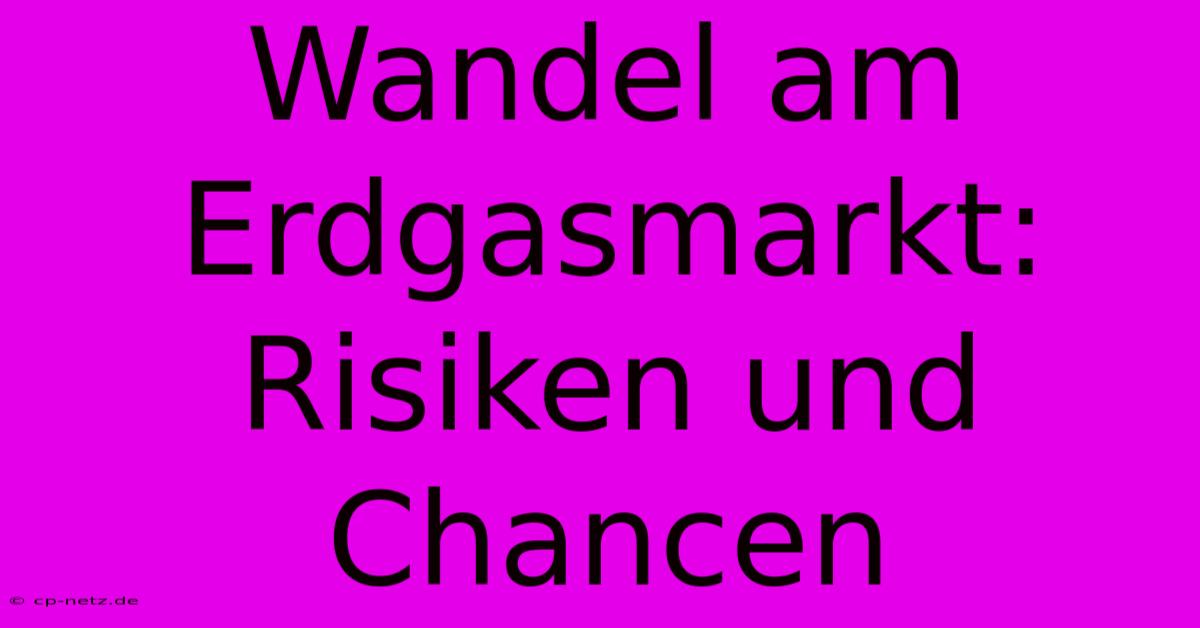 Wandel Am Erdgasmarkt: Risiken Und Chancen