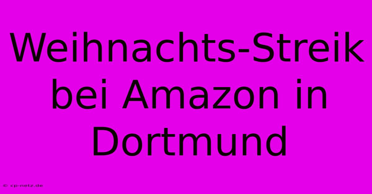 Weihnachts-Streik Bei Amazon In Dortmund