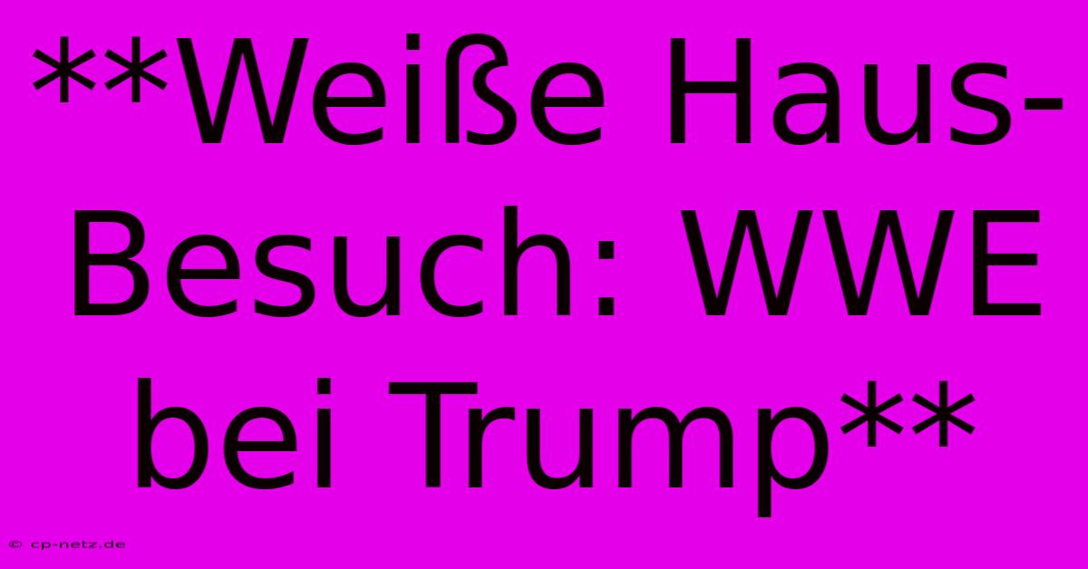 **Weiße Haus-Besuch: WWE Bei Trump**