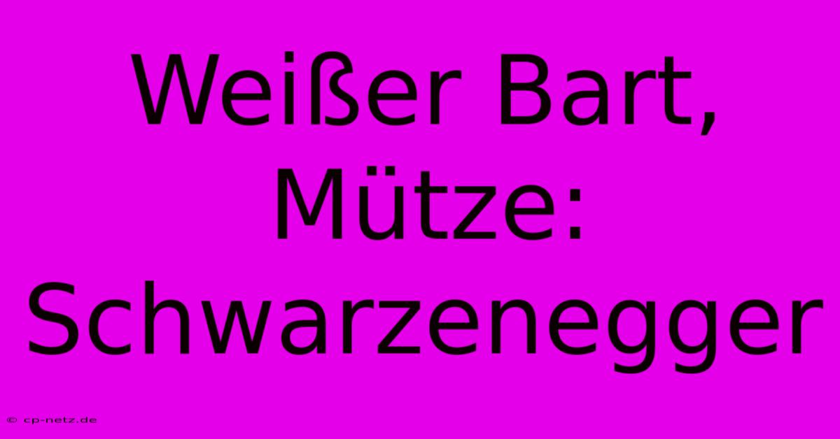 Weißer Bart, Mütze: Schwarzenegger