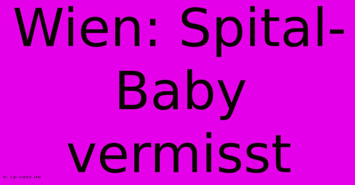 Wien: Spital-Baby Vermisst