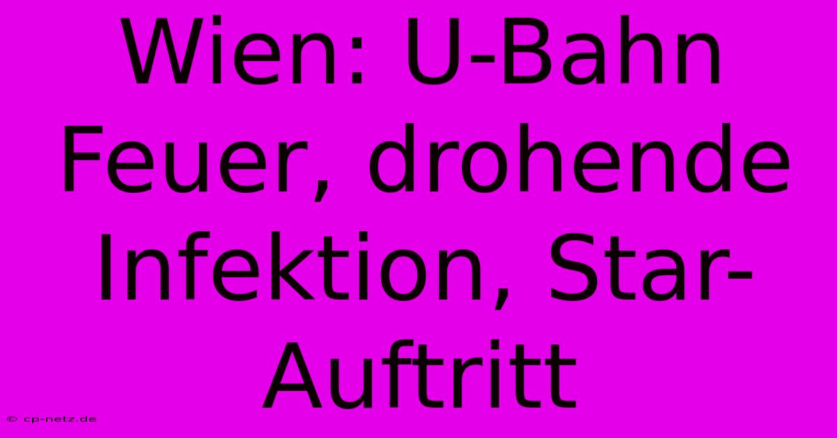 Wien: U-Bahn Feuer, Drohende Infektion, Star-Auftritt