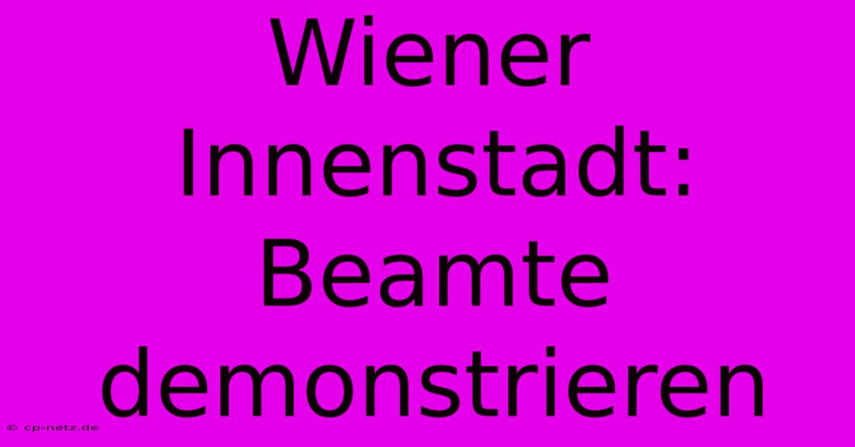 Wiener Innenstadt: Beamte Demonstrieren