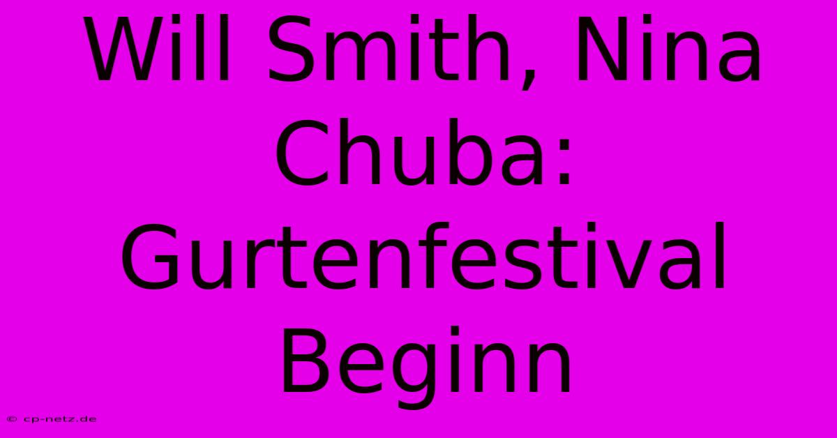 Will Smith, Nina Chuba:  Gurtenfestival Beginn