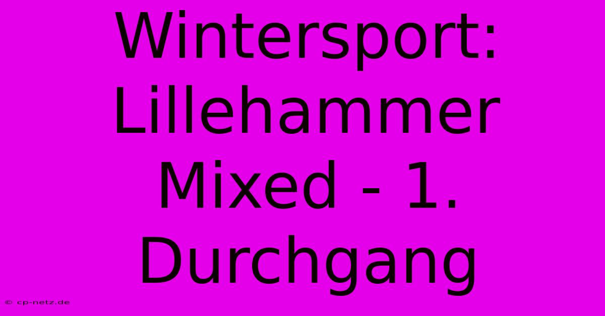 Wintersport: Lillehammer Mixed - 1. Durchgang