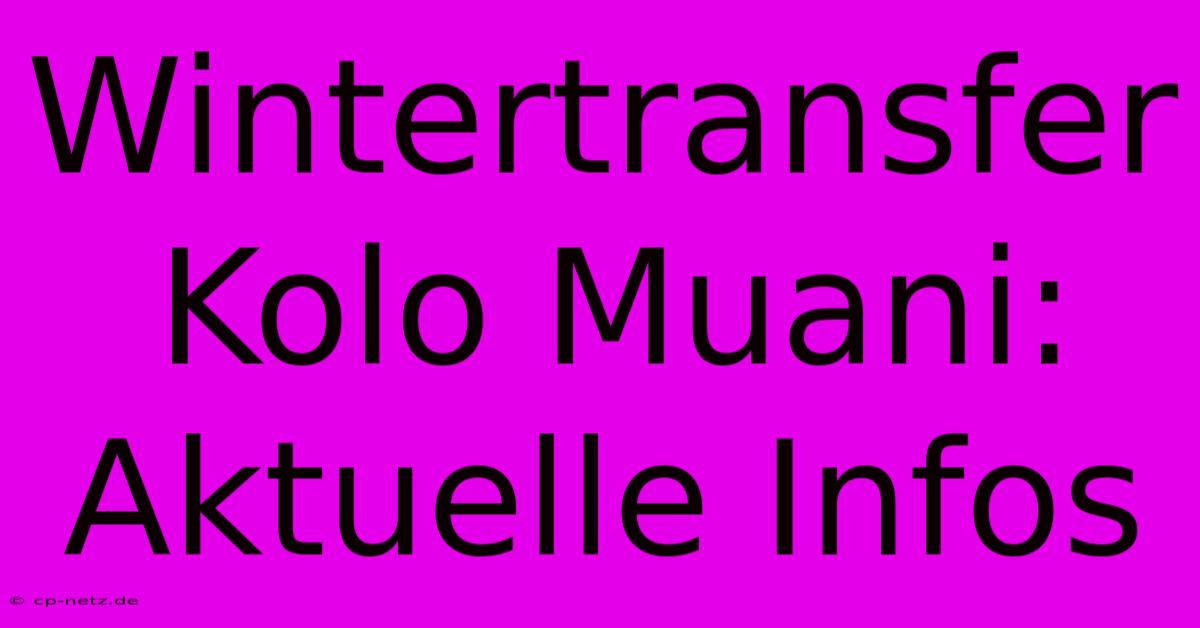 Wintertransfer Kolo Muani: Aktuelle Infos