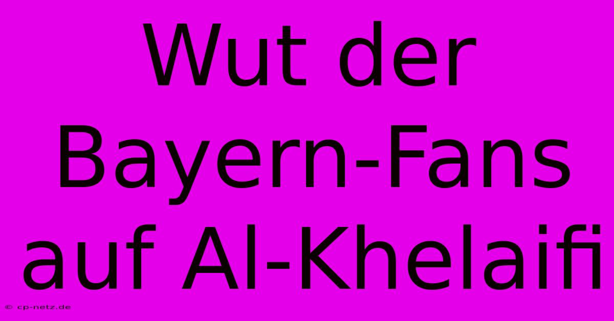 Wut Der Bayern-Fans Auf Al-Khelaifi