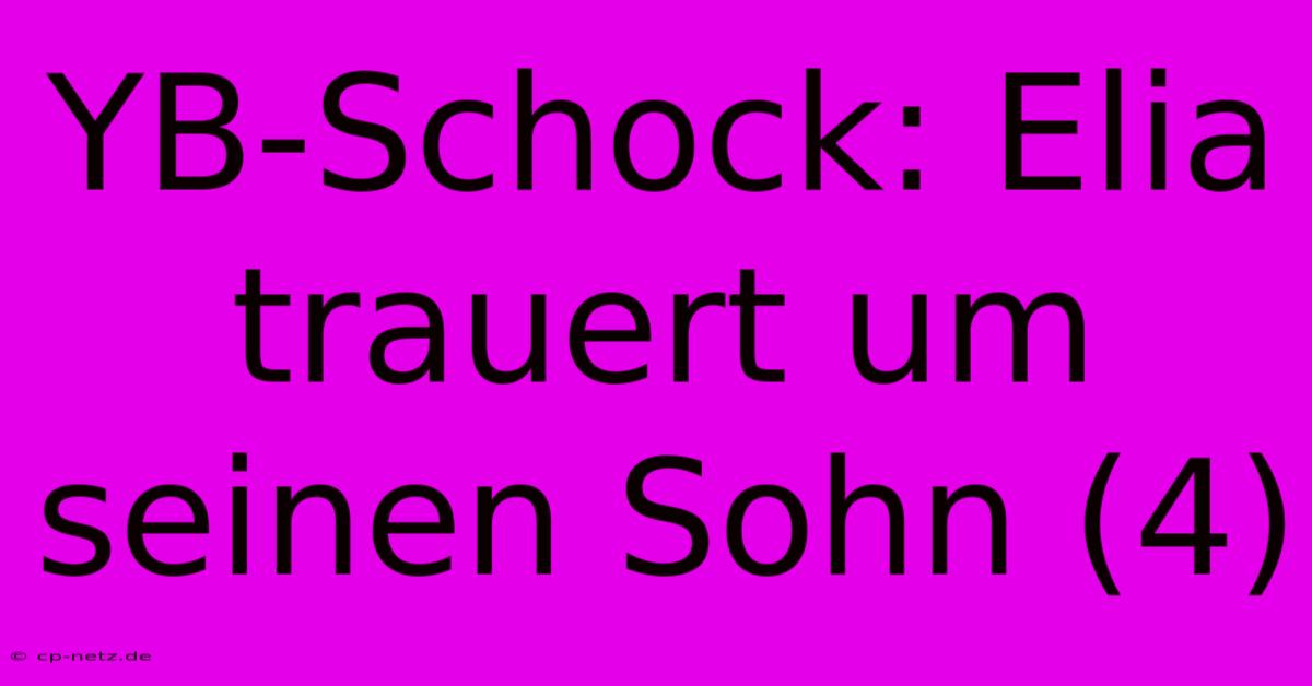 YB-Schock: Elia Trauert Um Seinen Sohn (4)