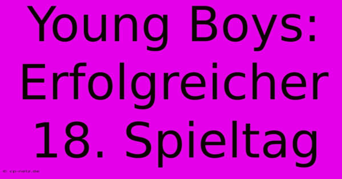 Young Boys: Erfolgreicher 18. Spieltag