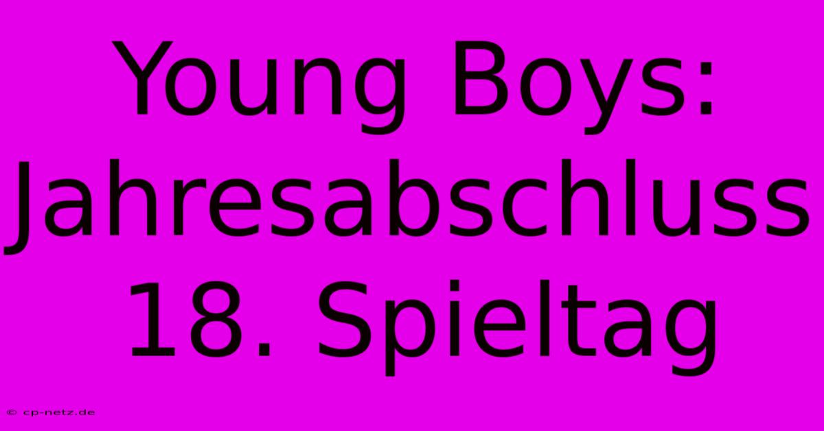 Young Boys: Jahresabschluss 18. Spieltag