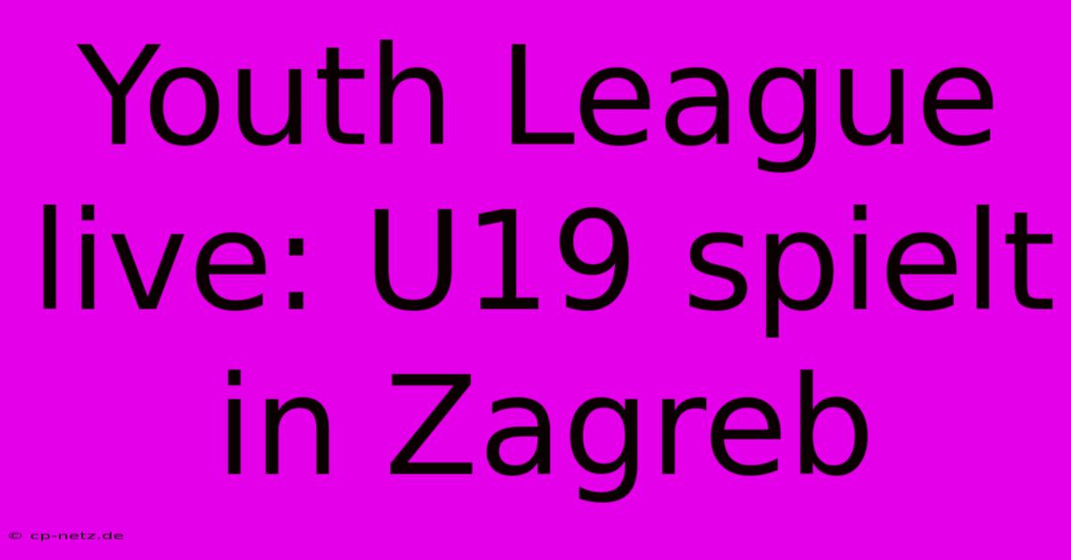 Youth League Live: U19 Spielt In Zagreb